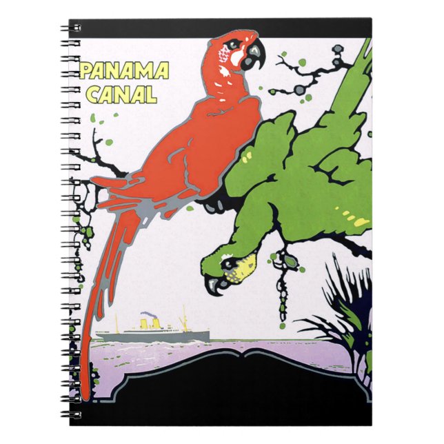 Vintage Panama Canal Travel Anteckningsbok (Framsidan)