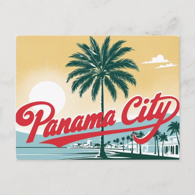 Vintage Panama City, Florida, USA Vykort (Framsida)