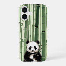 Vintage Panda Telefonfodral med Bambu