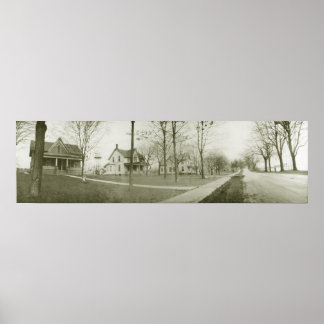 Vintage Panoramic of Kelleys Island W Lakeshore Dr Poster