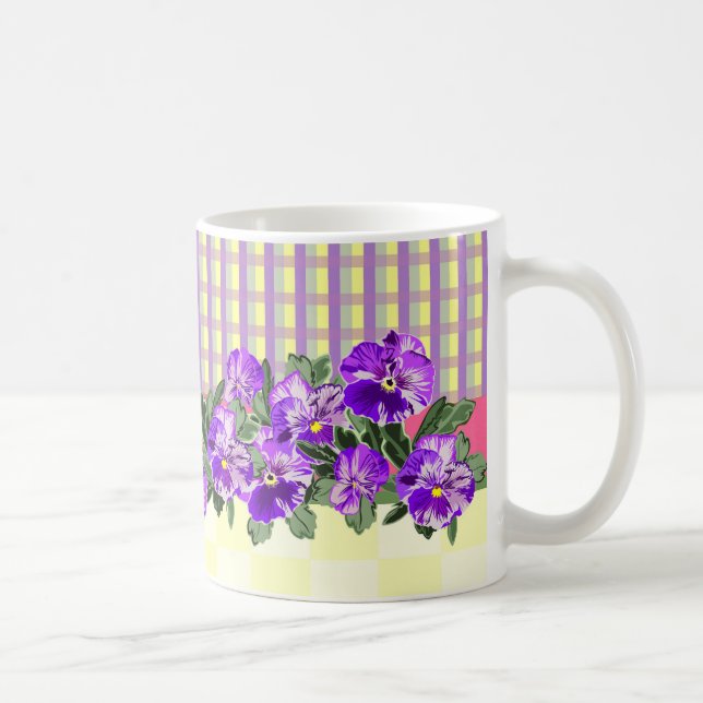 Vintage Pansy Coffee Mugg (Höger)