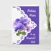 Vintage Pansy Flower Service Birday Card