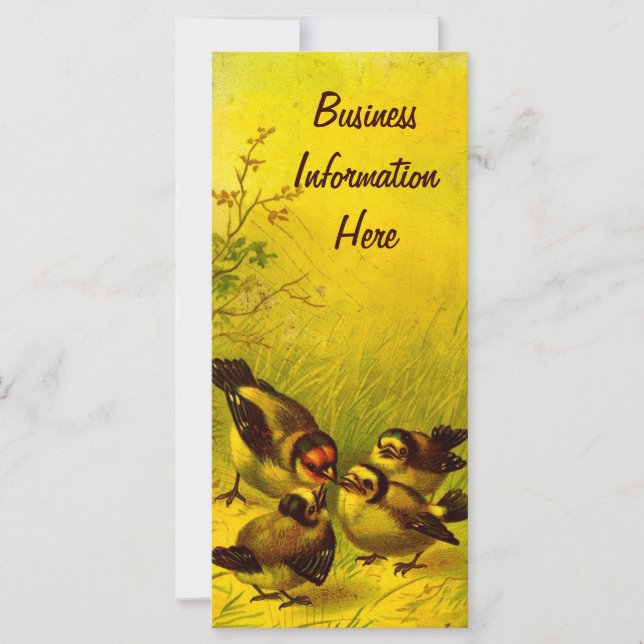Vintage Panted Sparrows 2012 Calendar Bookmark (Framsida)