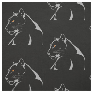 Vintage Panther Big Strong Arg Cat Orange Ögon Tyg