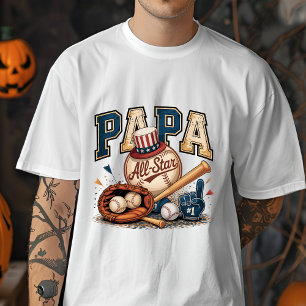 Vintage PAPA All-Star Baseboll Fars dag Idrott T Shirt