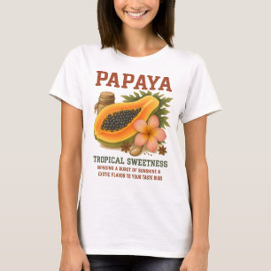 Vintage Papaya Fruit - Tropical Sweetness Retro T Shirt