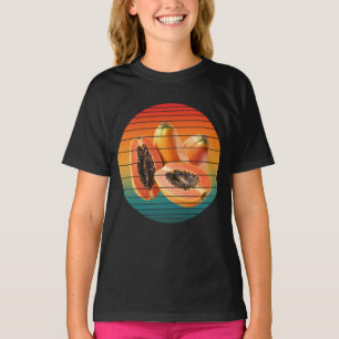 Vintage papayafrukter hälsosam mat vegan t shirt