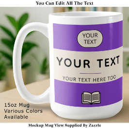 Vintage Paperback Layout Custom Name Title Purple Kaffemugg