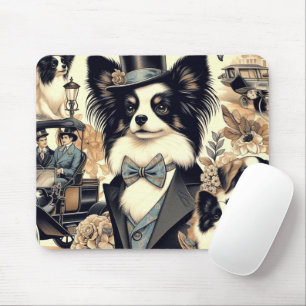 Vintage Papillon Hund Illustration Musmatta