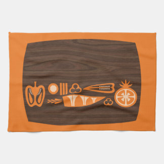 Vintage, papp och orange, teduk kökshandduk