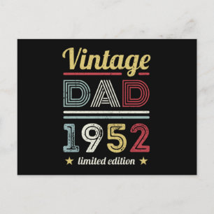 Vintage Pappa 1952 70-årspresent Män Retro Vykort