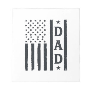 Vintage Pappa Amerikansk Flagga Vektor Design_1 Anteckningsblock