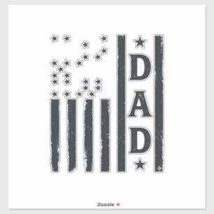Vintage Pappa Amerikansk Flagga Vektor Design_1 Klistermärken