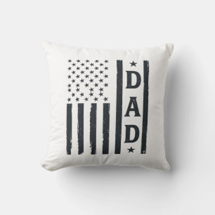 Vintage Pappa Amerikansk Flagga Vektor Design_1 Kudde