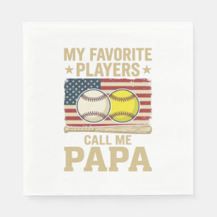 Vintage Pappa Baseball Softboll Spelare Tröja Desi Pappersservett