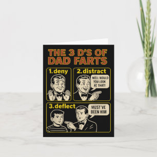 Vintage Pappa Fart Funny Fars dag Farting Humor G Kort