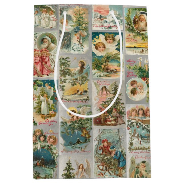 Vintage Pappa jul, Änglar & Winter Collage (Framsidan)