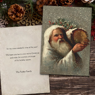Vintage Pappa jul i Snö med Yule-logg Julkort