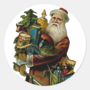 Vintage Pappa jul Sticker Runt Klistermärke