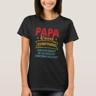 Vintage Pappa känner till Allt Fars dag-Idea T Shirt