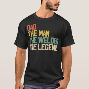 Vintage Pappa Man WelderGift Welding Far Weld Papp T Shirt