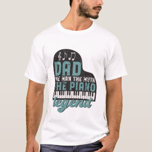 Vintage Pappa mannen myten om Pianoförklaringen T Shirt
