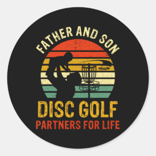 Vintage Pappa och Son Disk Golf Partners för livst Runt Klistermärke