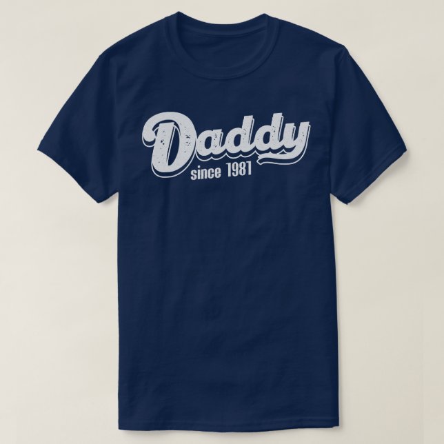 Vintage pappa sedan 1981 t shirt (Design framsida)