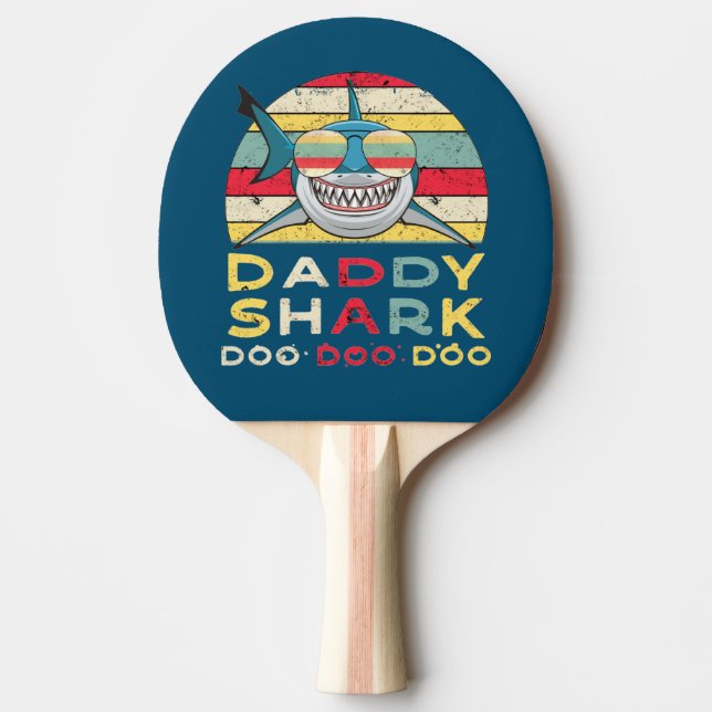 Vintage Pappa Shark "Doo Doo Doo" Pingisracket (Framsidan)
