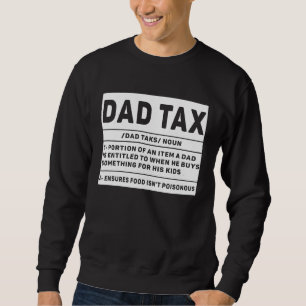 Vintage Pappa Skatt Definition Män Fars Dag 7 Lång Ärmad Tröja