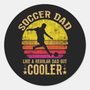 Vintage Pappa som ett vanligt Pappa men kylare Runt Klistermärke