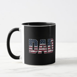 Vintage Pappa USA flagga, amerikansk pappa Fars da Mugg