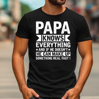 Vintage Pappa vet allt | Funny Pappa T Shirt