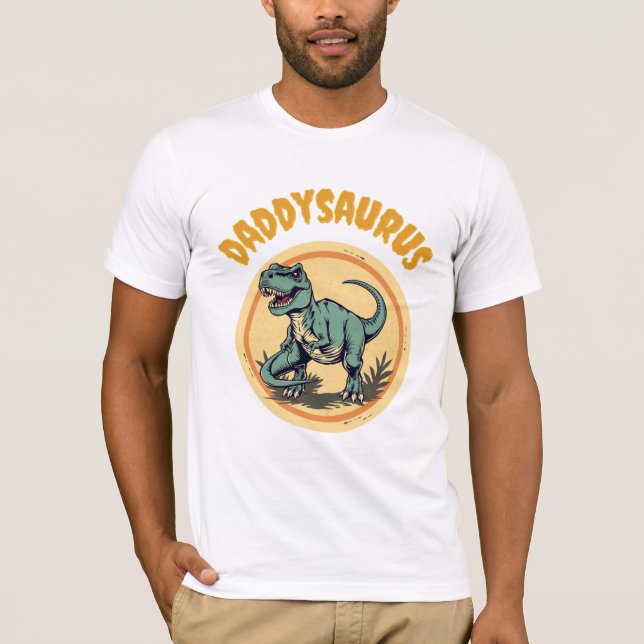 Vintage PappaSaurus Dinosaur T-Shirt (Framsida)