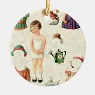 Vintage Papper Dolls Träd Ornament