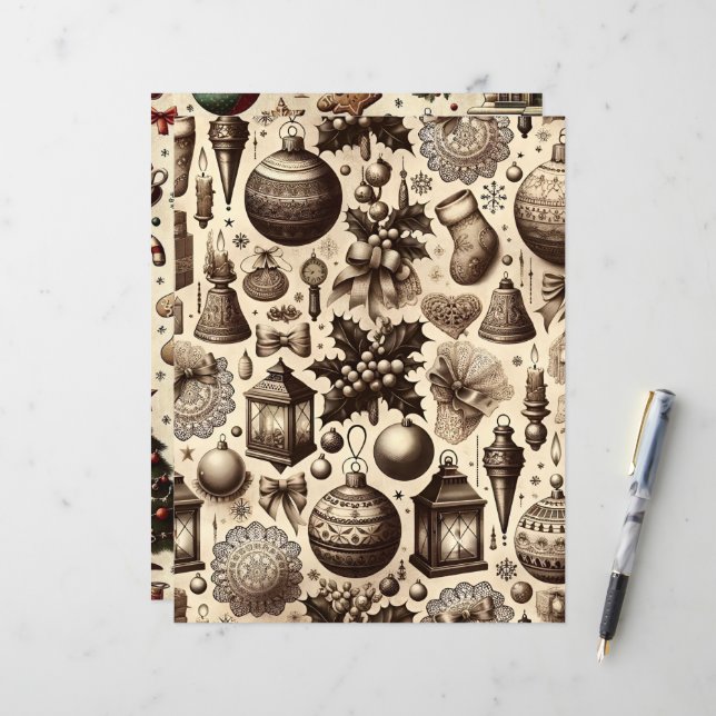 Vintage Papper Ephemera-skrapbok (Fram/Back In Situ)