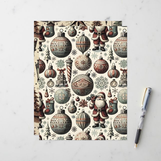 Vintage Papper Ephemera-skrapbok (Fram/Back In Situ)