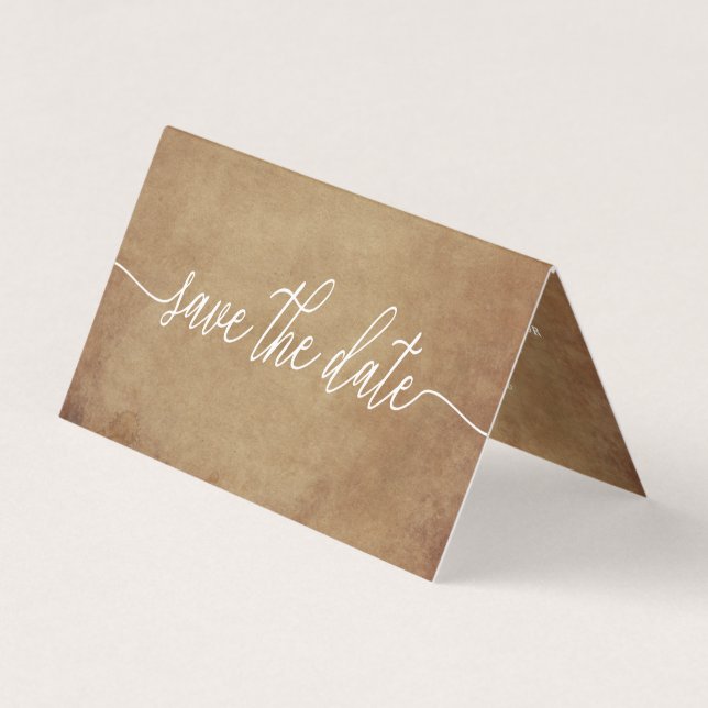 Vintage Papper, fotospara datumkort Visitkort (Framsida)