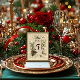 Vintage Papper, Gräs, jul, Bröllop. Bordsnummer