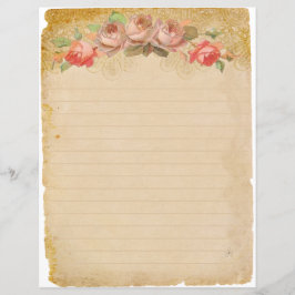 Vintage Papper med Ro Skräppost Journal