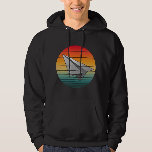 Vintage Pappersflygplan Hoodie (Framsida)