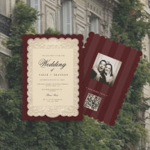 Vintage Pappersspets Burgundy Bröllop