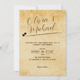 Vintage Pappra fartyg Bröllop Inbjudningar