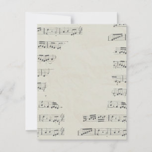 Vintage papprare musik noter anteckningskort