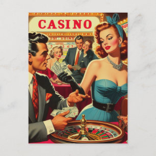 Vintage par Casino Illustration Vykort