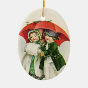 Vintage Par Första jul Julgransprydnad Keramik