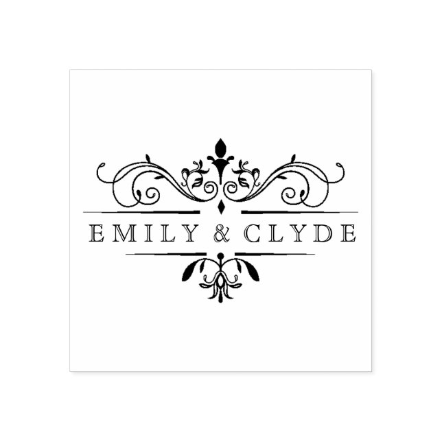 Vintage par Monogram Rubber Frimärke Stämpel (Tryck)