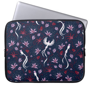 vintage paradisfågel som sömlöst upprepar mönster laptop fodral
