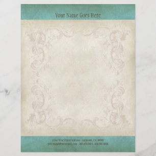 Vintage Parchment Letterhead Återuppta Pappert