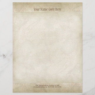 Vintage Parchment Letterhead Återuppta Pappert